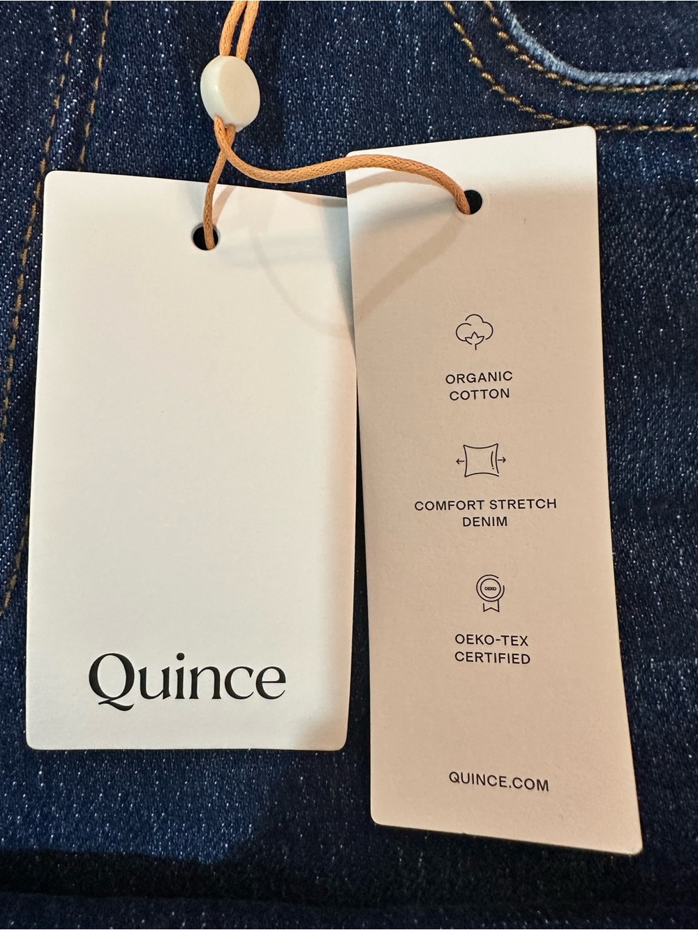 Quince Dark Blue Wide-Leg Jeans - Picture 13 of 14